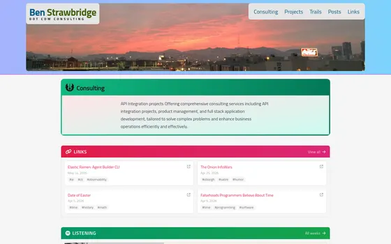 Latest capture of benstrawbridge dot com